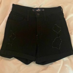 Hollister black jean shorts